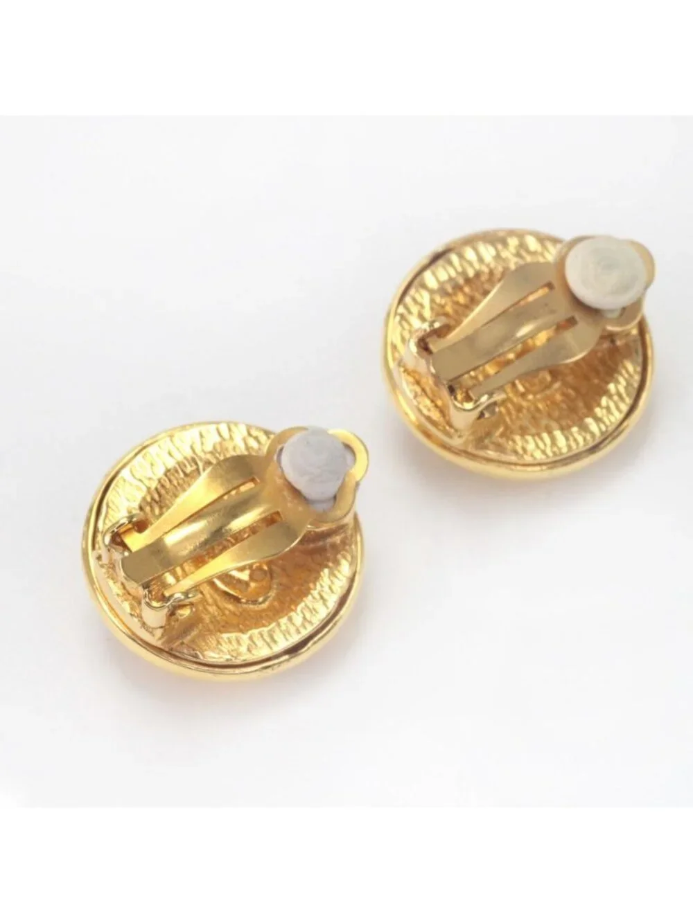 Chanel Earrings Vintage Gold